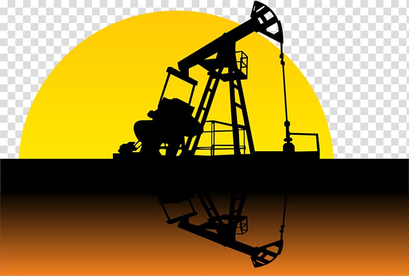 Pump Drilling rig Oil Filling station, sunset under the oil extraction platform transparent background PNG clipart