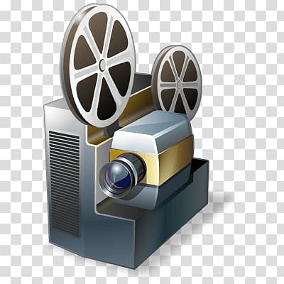 Silver reel film camera recorder illustration, Projector