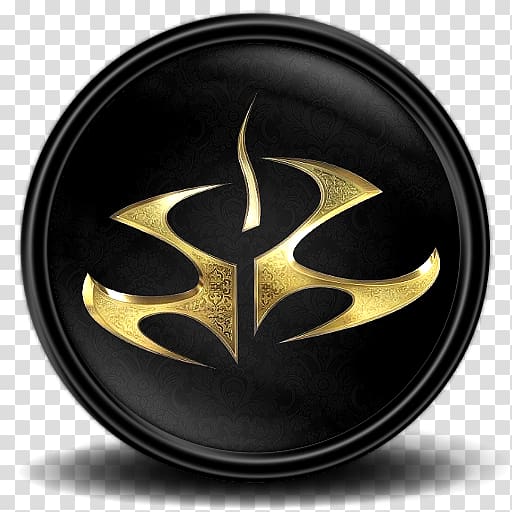 wheel symbol font, Hitman Blood Money 9, black and gold logo illustration transparent background PNG clipart