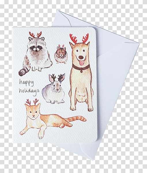 Paper Dog breed Cat Greeting & Note Cards Pet tag, valentine's day greeting card material transparent background PNG clipart