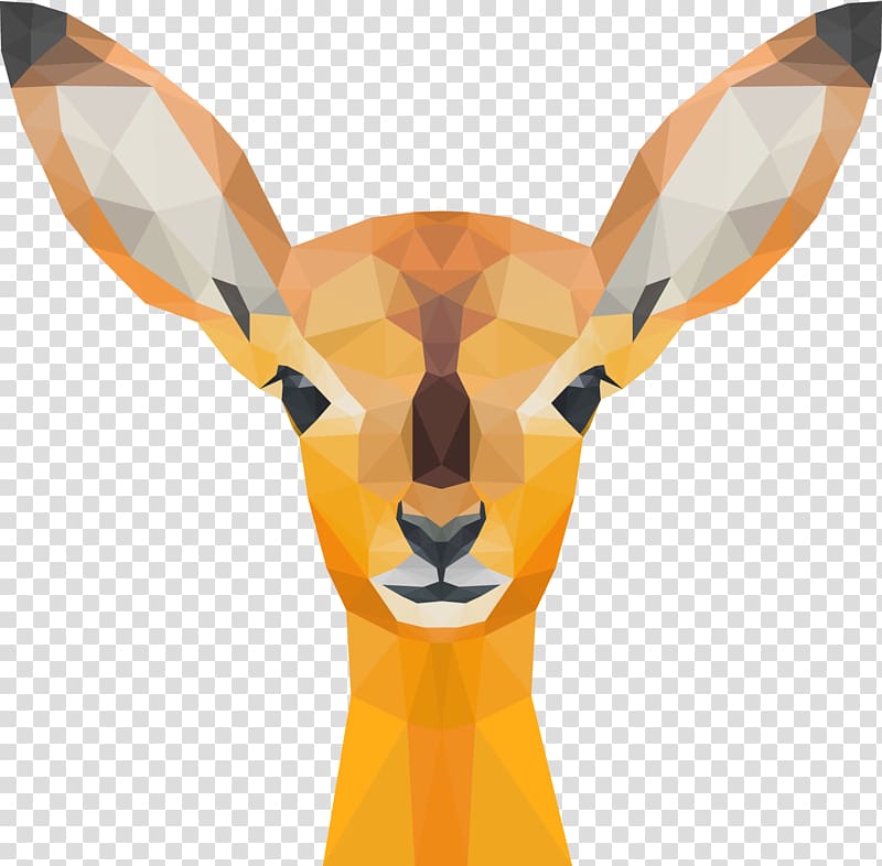 Deer Polygon Vecteur Icon, deer head transparent background PNG clipart