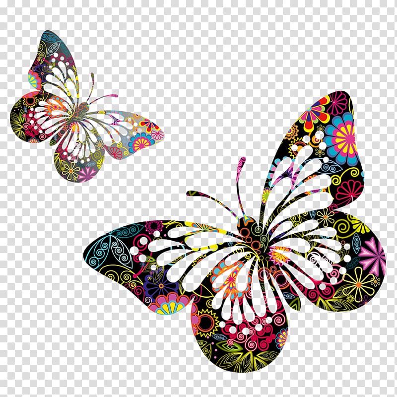 Butterfly , Butterfly decoration transparent background PNG clipart