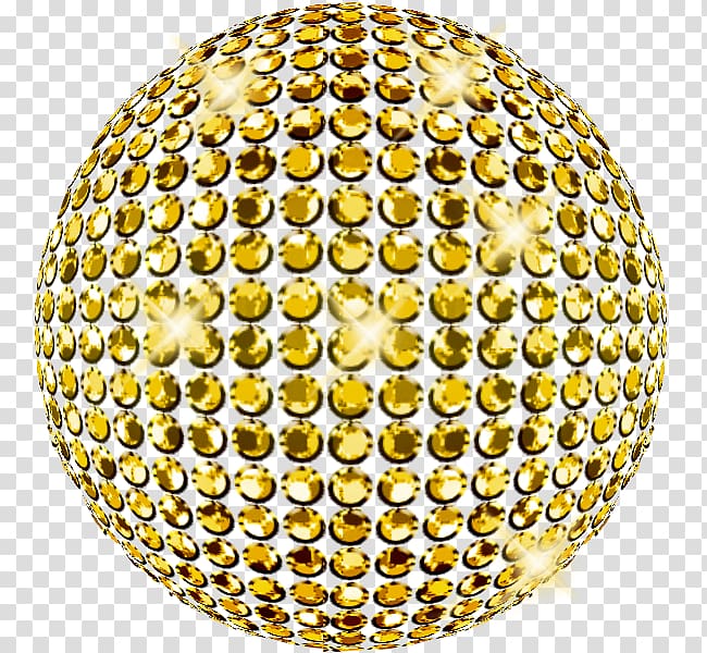 Disco ball Sphere Gold, ball transparent background PNG clipart