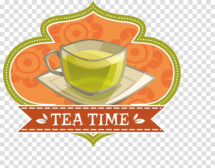 Green tea Logo, Tea cup stickers transparent background PNG clipart