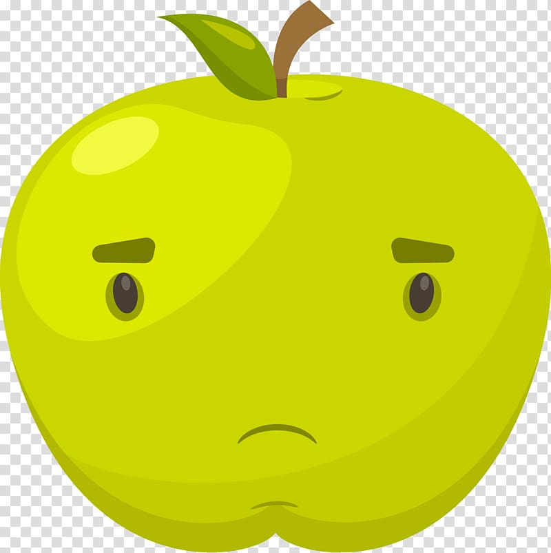 Apple Facial expression , green apple facial expression transparent background PNG clipart