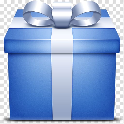 Gift Blue Decorative box Icon, box transparent background PNG clipart