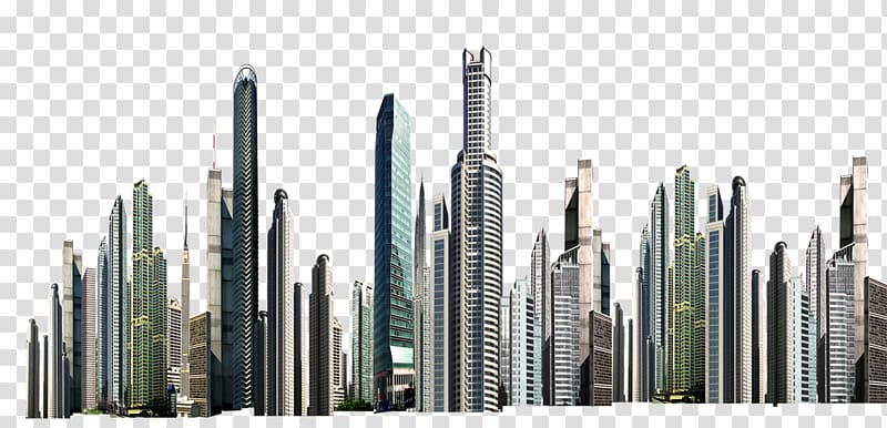 high rise buildings illustration, Skyscraper Building, Creative city skyscrapers transparent background PNG clipart