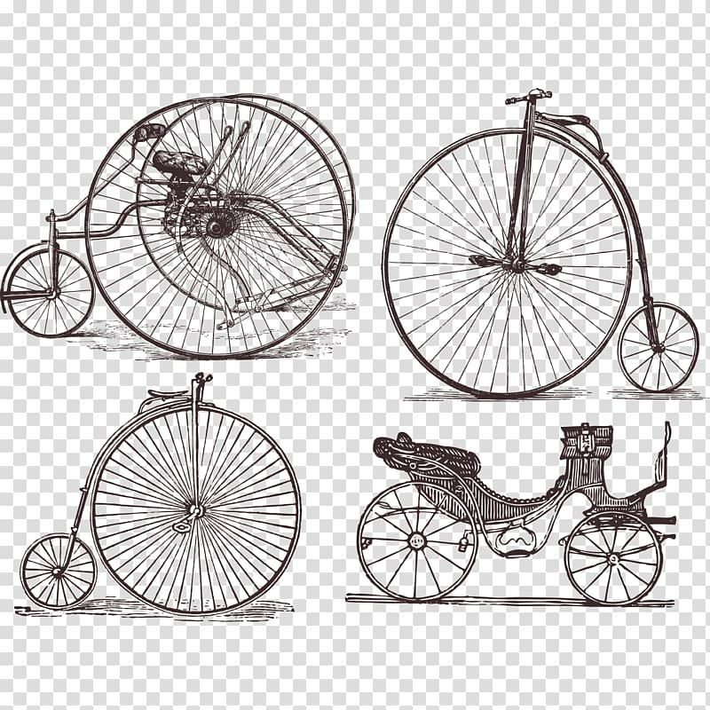 Bicycle Vintage clothing Car Antique, Medieval retro classic cars transparent background PNG clipart