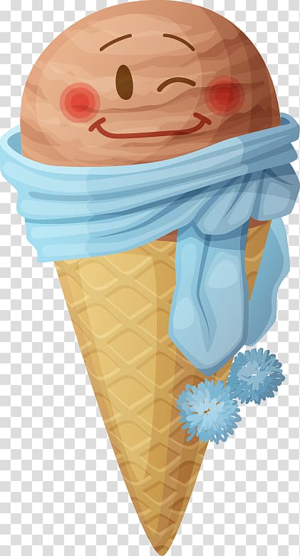 Chocolate ice cream Ice pop, Cute cartoon ice cream transparent background PNG clipart