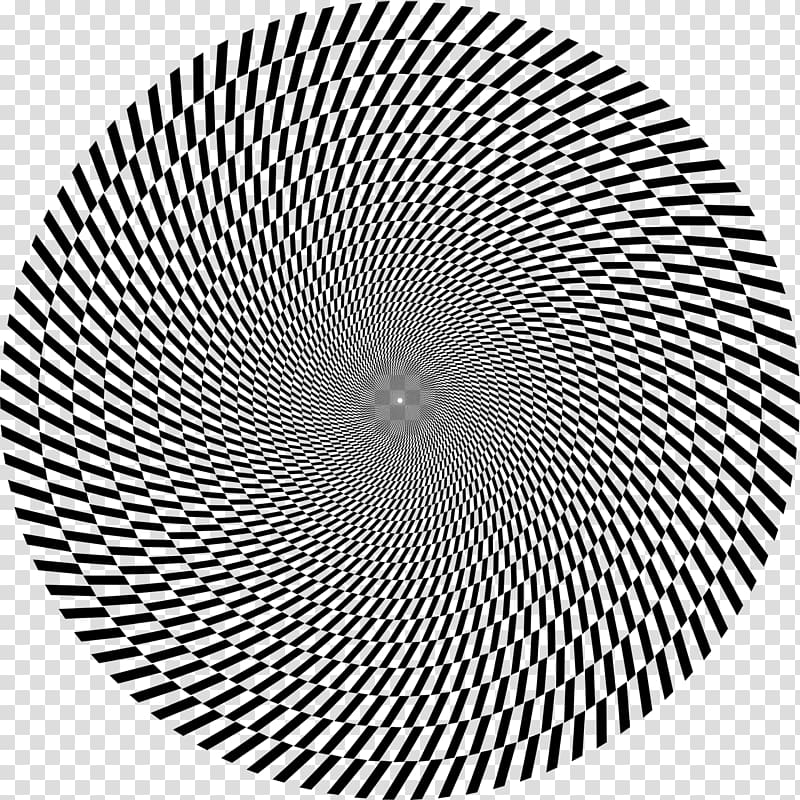 Optical illusion Optics Fraser spiral illusion Barberpole illusion, circle abstract transparent background PNG clipart