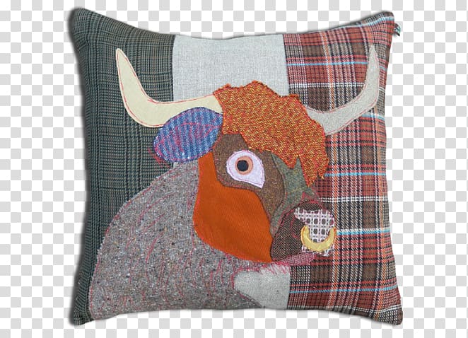 Highland cattle Hereford cattle Cushion Bull Tartan, bull transparent background PNG clipart