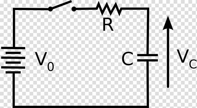 RC circuit Capacitor Series and parallel circuits Time constant Electronics, switcher transparent background PNG clipart