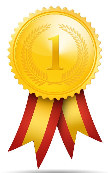 round gold-colored medal with red and gold ribbons with 1, Gold medal Olympic medal Trophy , Award Medal Icon transparent background PNG clipart