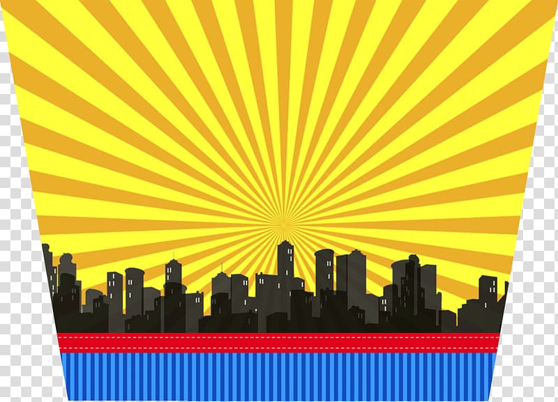 superhero cityscape clipart