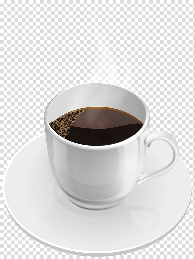 coffee cup with saucer illustration, Ristretto Espresso Caffè Americano Coffee Tea, Hot Coffee Cup transparent background PNG clipart