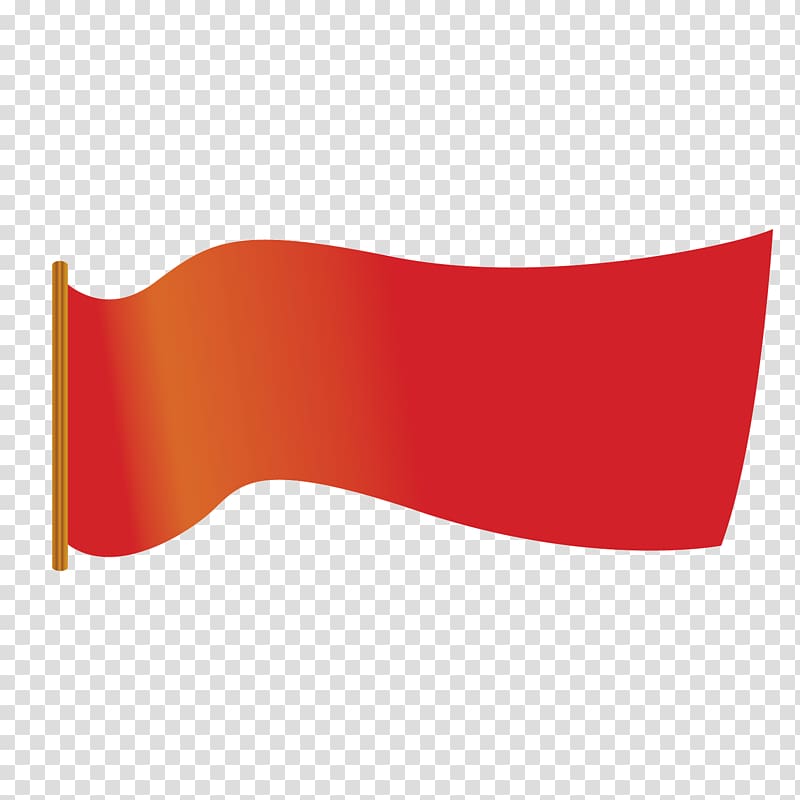 Red Flag, Red fluttering red flag transparent background PNG clipart