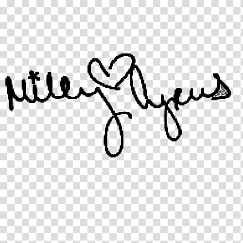 Miley Stewart Autograph Signature Autogram Singer, Signature transparent background PNG clipart