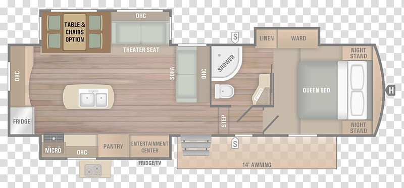 Campervans Caravan Truck camper Floor plan, Armchair PLAN transparent background PNG clipart