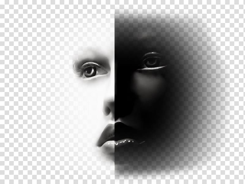 Black and white Eye Art Painting Face, Eye transparent background PNG clipart