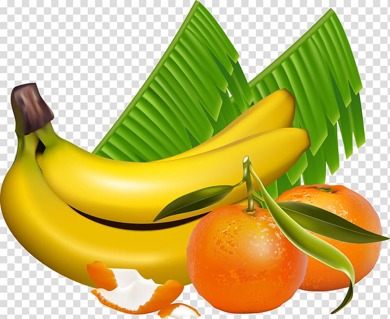 Banana leaf Fruit Orange, tangerine transparent background PNG clipart