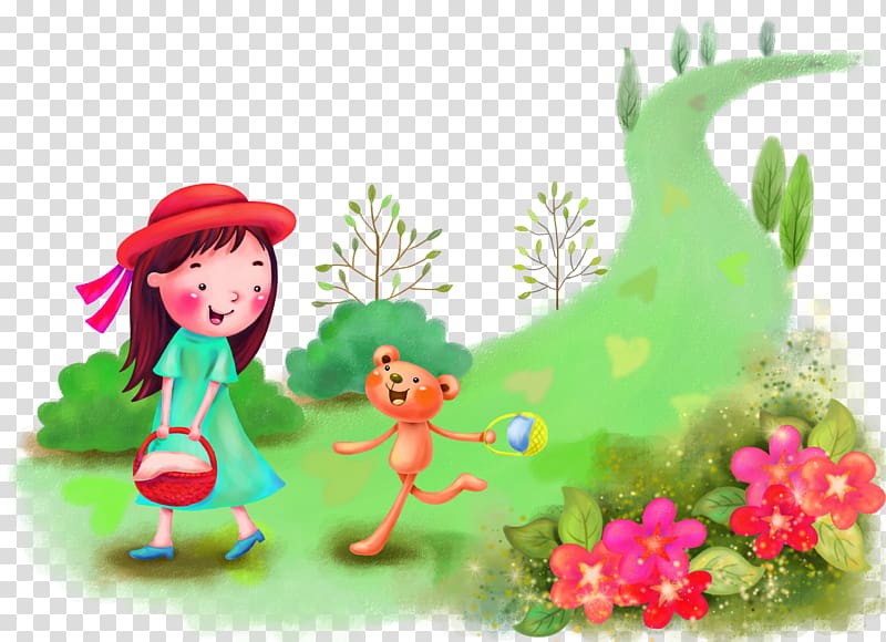Cartoon Drawing , Outing children cartoon painting transparent background PNG clipart