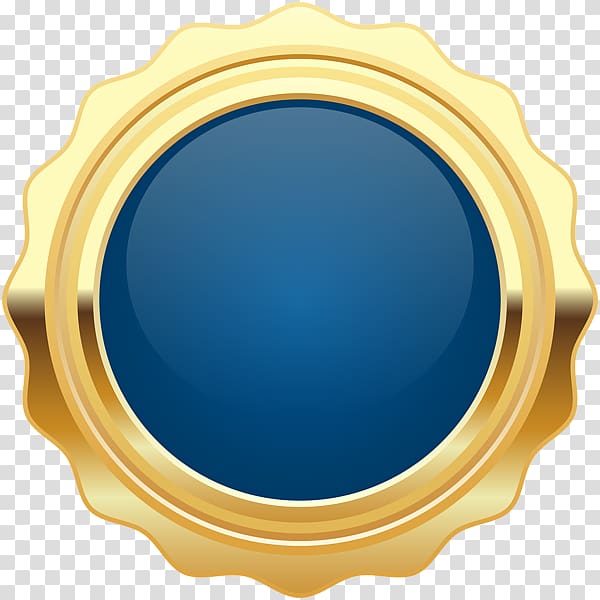 Blue Badge , gold badge transparent background PNG clipart