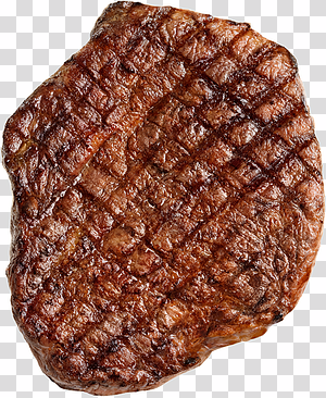 Grilled Steak with Grill Marks transparent background PNG clipart thumbnail