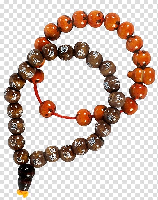 Buddhist prayer beads Amber Bracelet, beads transparent background PNG clipart