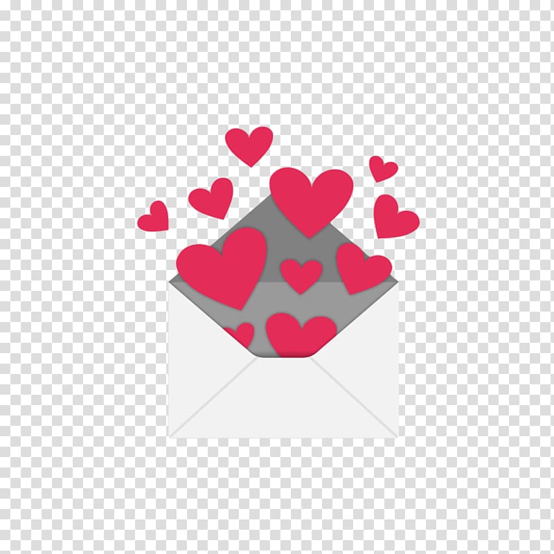 Envelope Heart, Flying envelopes Love transparent background PNG clipart