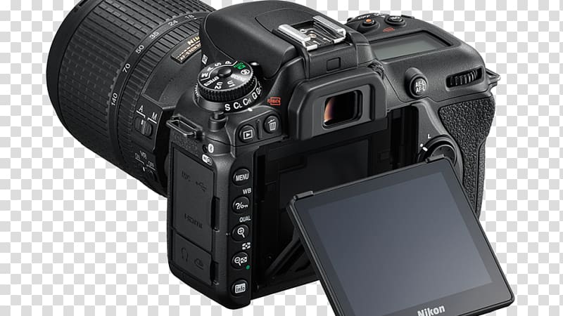 Nikon D7500 Nikon D500 AF-S DX Nikkor 18-140mm f/3.5-5.6G ED VR Digital SLR Nikon DX format, Camera transparent background PNG clipart