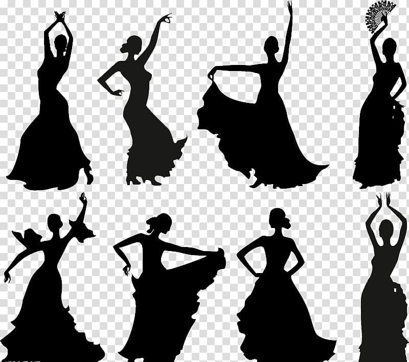 Dance Flamenco Silhouette Mural , Peacock transparent background PNG clipart