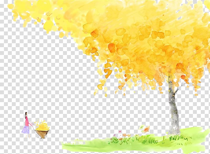 Maple leaf Illustration, Autumn maple material transparent background PNG clipart