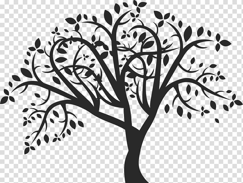 silhouette of tree illustration, Tree Silhouette , family tree transparent background PNG clipart