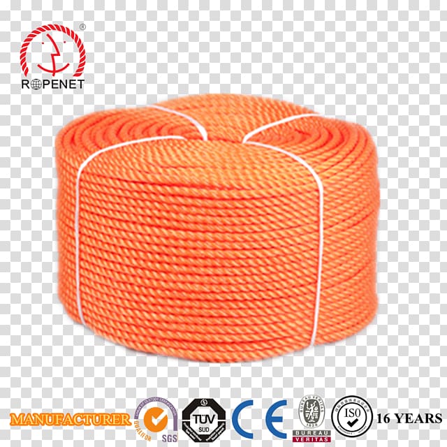 Rope Yarn Extrusion Spinning Polypropylene, rope transparent background PNG clipart