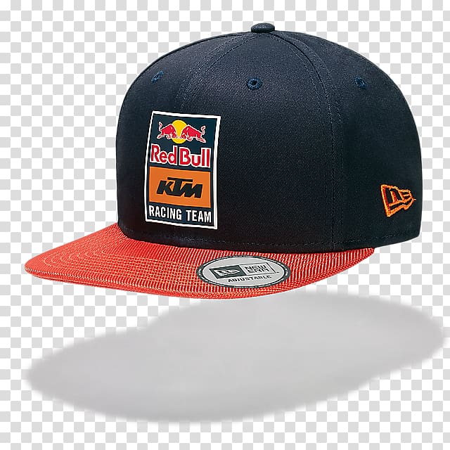 Baseball cap KTM MotoGP racing manufacturer team Red Bull Racing, baseball cap transparent background PNG clipart