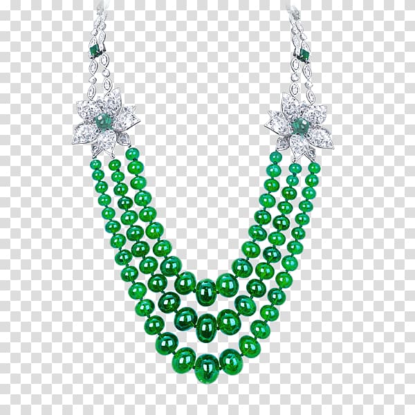 Emerald Earring Pearl Necklace Jewellery, emerald transparent background PNG clipart