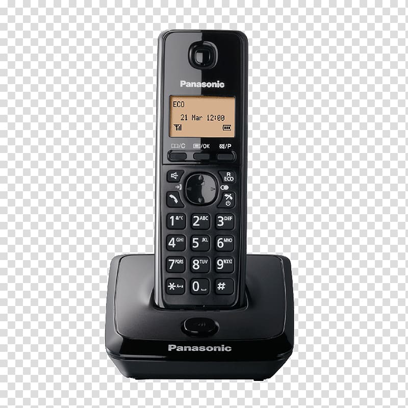 Digital Enhanced Cordless Telecommunications Cordless telephone Answering Machines Panasonic, Panasonic phone transparent background PNG clipart