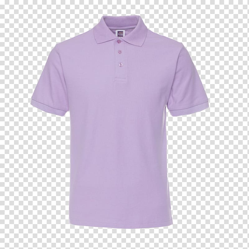 Polo shirt T-shirt Sleeve Collar, Purple short sleeve T-shirt transparent background PNG clipart