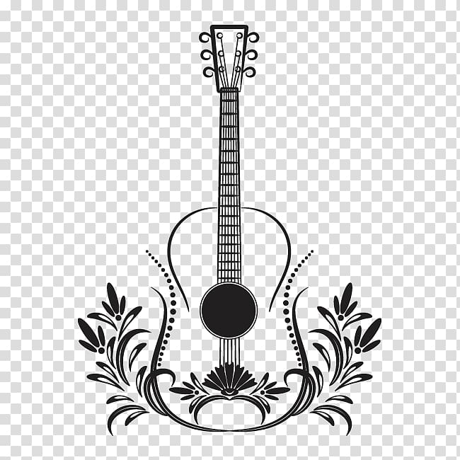 Wall decal Acoustic guitar Music, guitar transparent background PNG clipart