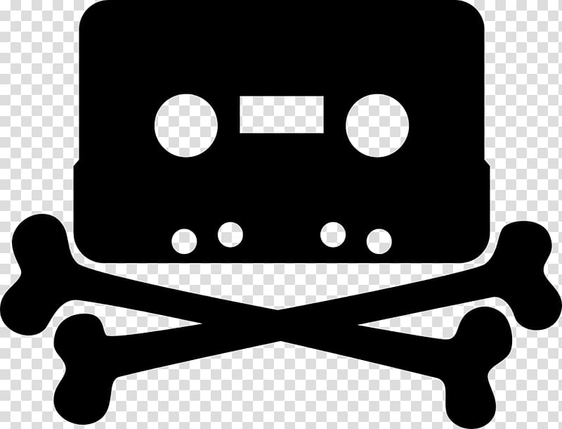 Compact Cassette Home Taping Is Killing Music Magnetic tape Musician, Crossbones transparent background PNG clipart