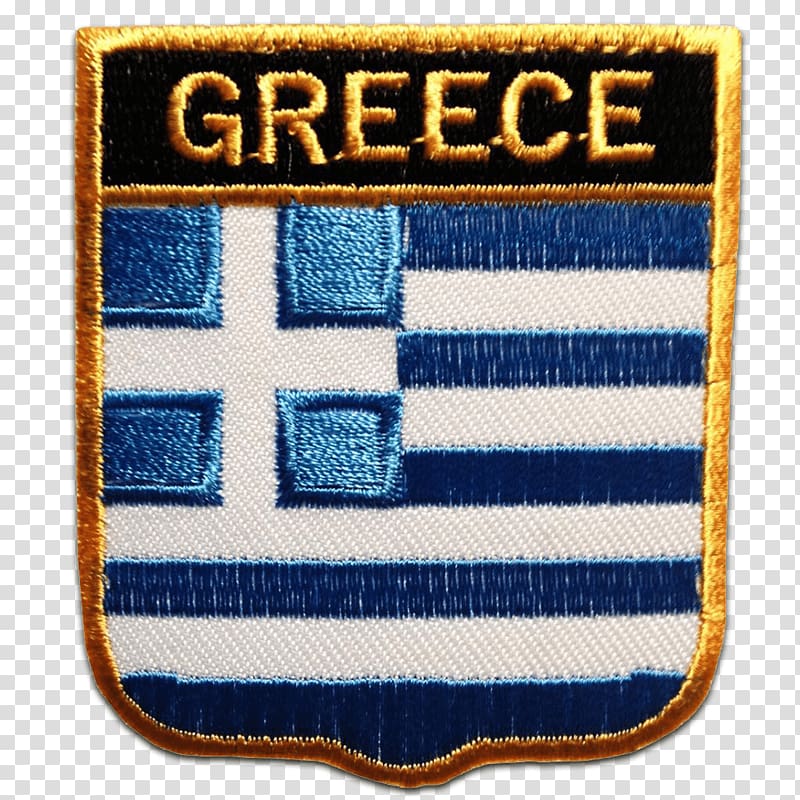 Blue Flag of Greece Embroidered patch Fahne, greece transparent background PNG clipart