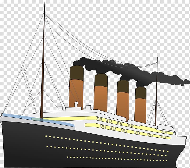 black and white cruise ship art, Sinking of the RMS Titanic Ship , Much-Appreciated transparent background PNG clipart