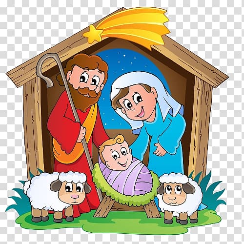 Nativity scene Nativity of Jesus Manger , christmas scene transparent background PNG clipart