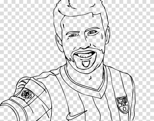 Real Madrid C.F. FC Barcelona Drawing Coloring book Game, Gerard pique transparent background PNG clipart