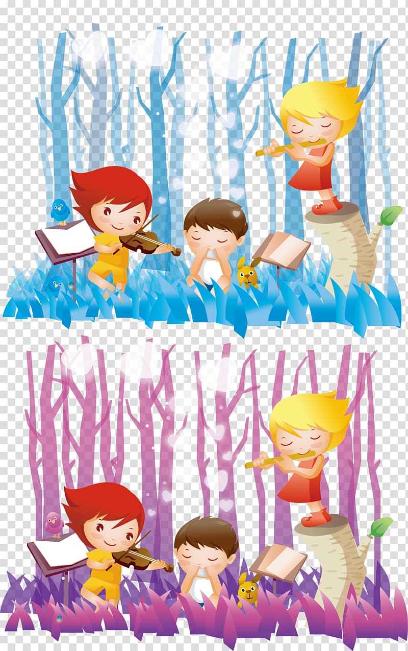 Graphic design Illustration, Children\'s winter illustration material transparent background PNG clipart