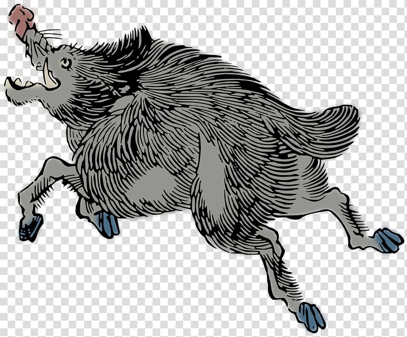 , Running wild boar transparent background PNG clipart
