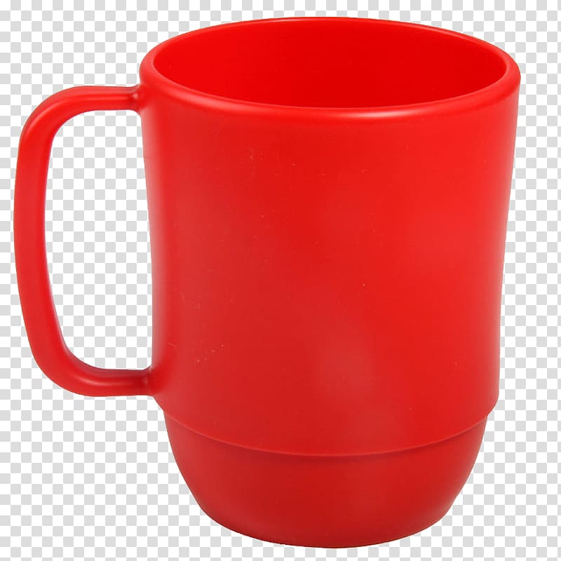 Coffee cup Red Mug, Red cups transparent background PNG clipart