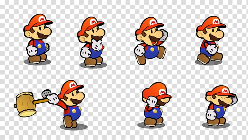 Super Paper Mario Super Mario Bros. Mario & Yoshi, sprite transparent background PNG clipart