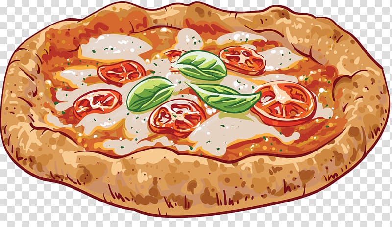 Sicilian pizza Food Recipe Restaurant, Watercolor pizza transparent background PNG clipart