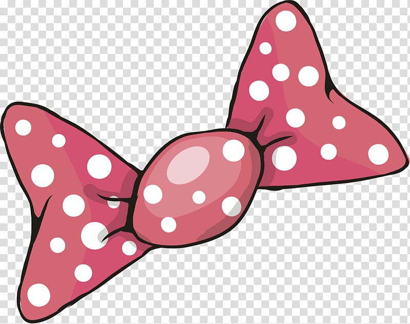 Kitten Cartoon Illustration, Pink dot bow transparent background PNG clipart